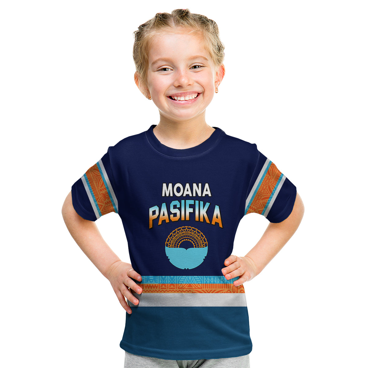 (Custom Personalised) Moana Pasifika Super Rugby Tapa Pacific Island Special Style Kid T Shirt - Vibe Hoodie Shop