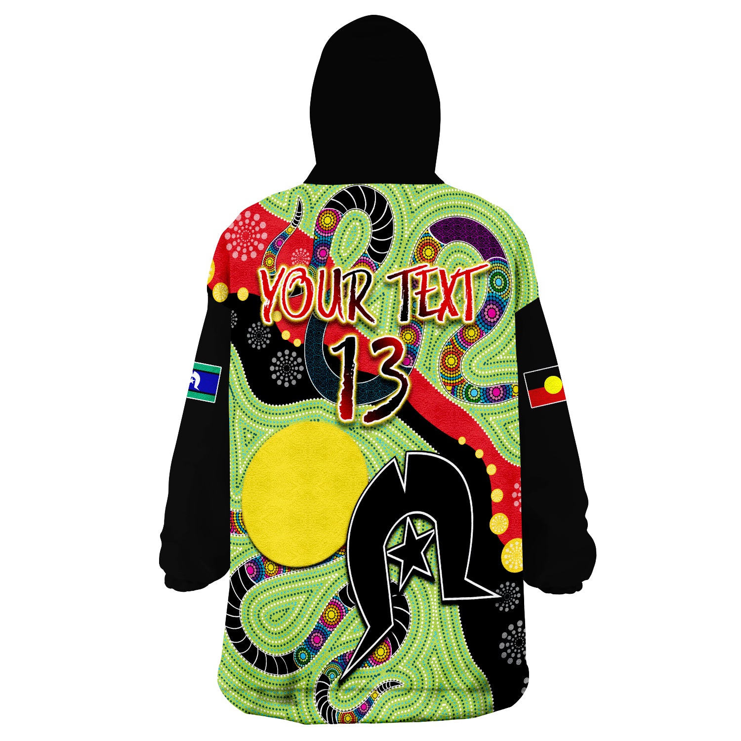 (Custom Text and Number) Aboriginal NAIDOC Week Stronger Together Unique Style Wearable Blanket Hoodie - Vibe Hoodie Shop