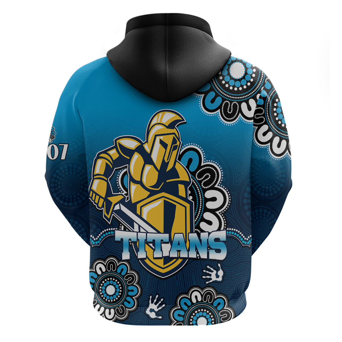 NRL Gold Coast Titans Rugby GLD 2007 Aboriginal Hoodie LT9 - Vibe Hoodie Shop