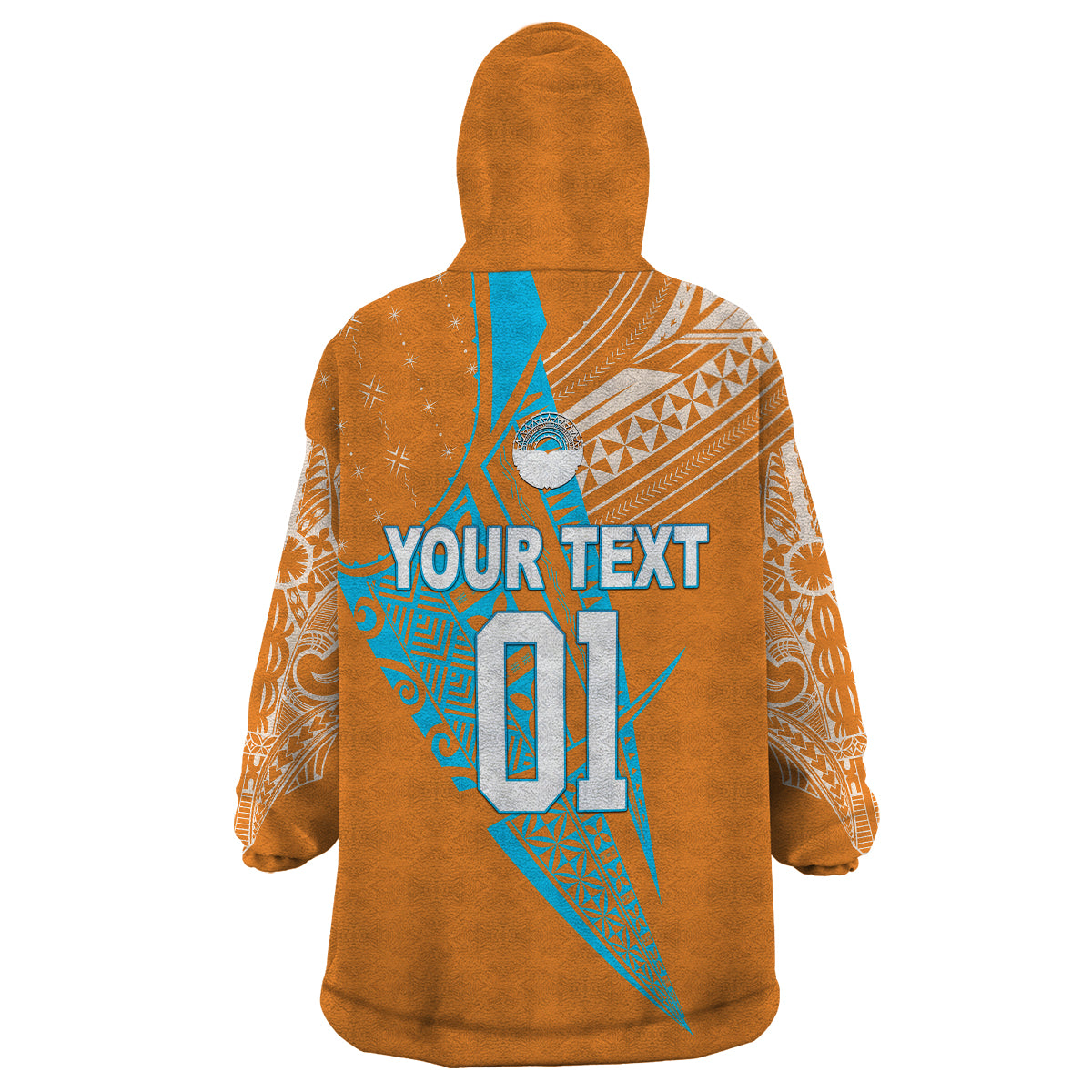 (Custom Personalised) Moana Pasifika Super Rugby Tapa Pacific Island Original - Orange Wearable Blanket Hoodie - Vibe Hoodie Shop