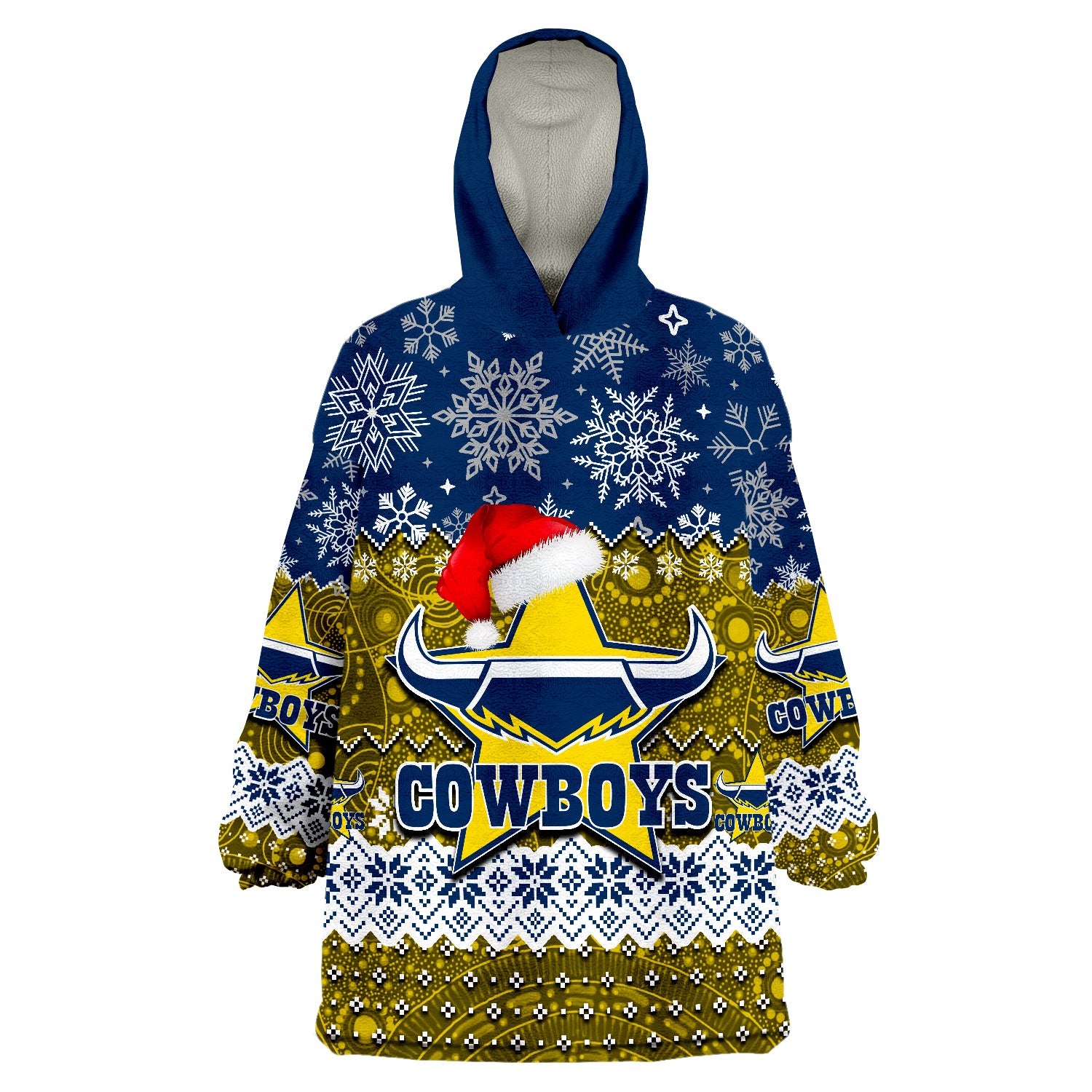 Cowboys Rugby Christmas 2022 Wearable Blanket Hoodie - Vibe Hoodie Shop