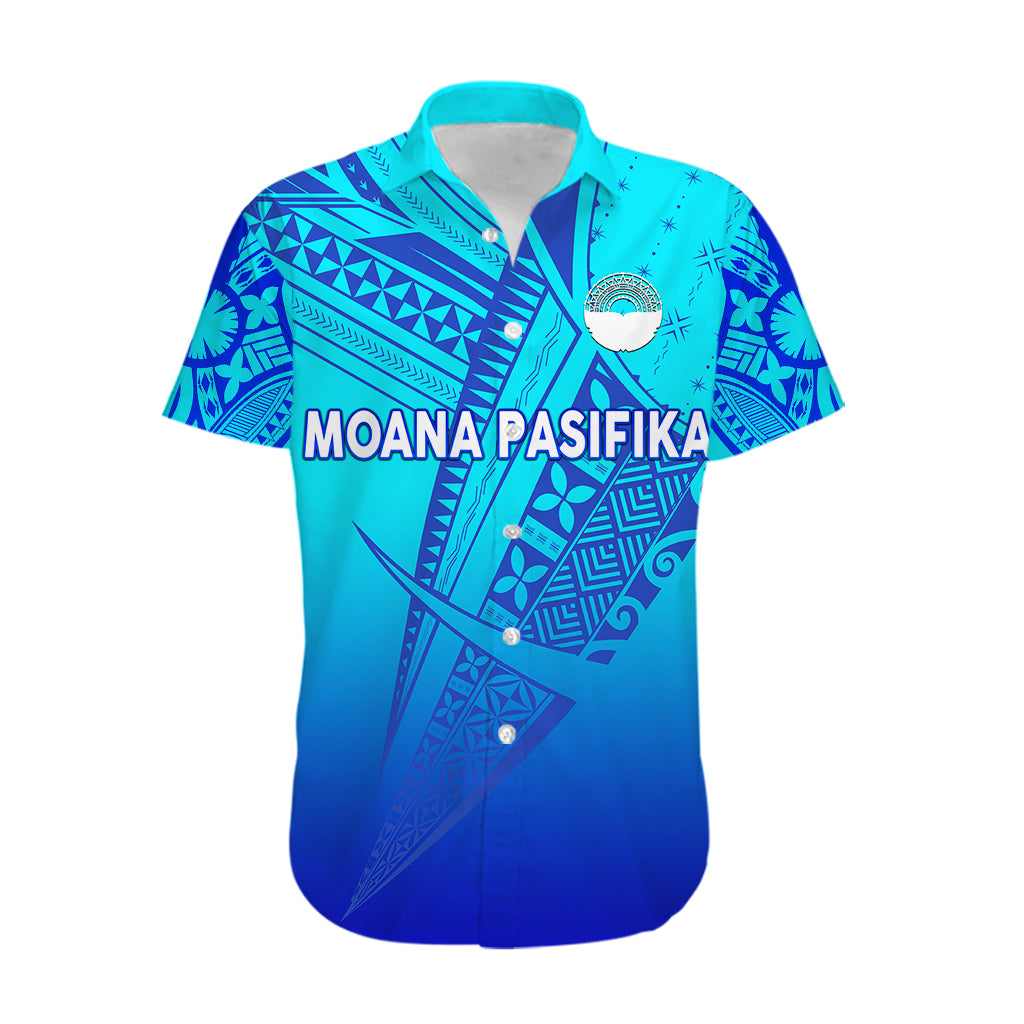 (Custom Personalised) Moana Pasifika Super Rugby Tapa Pacific Island Tapa Original - Blue Hawaiian Shirt - Vibe Hoodie Shop