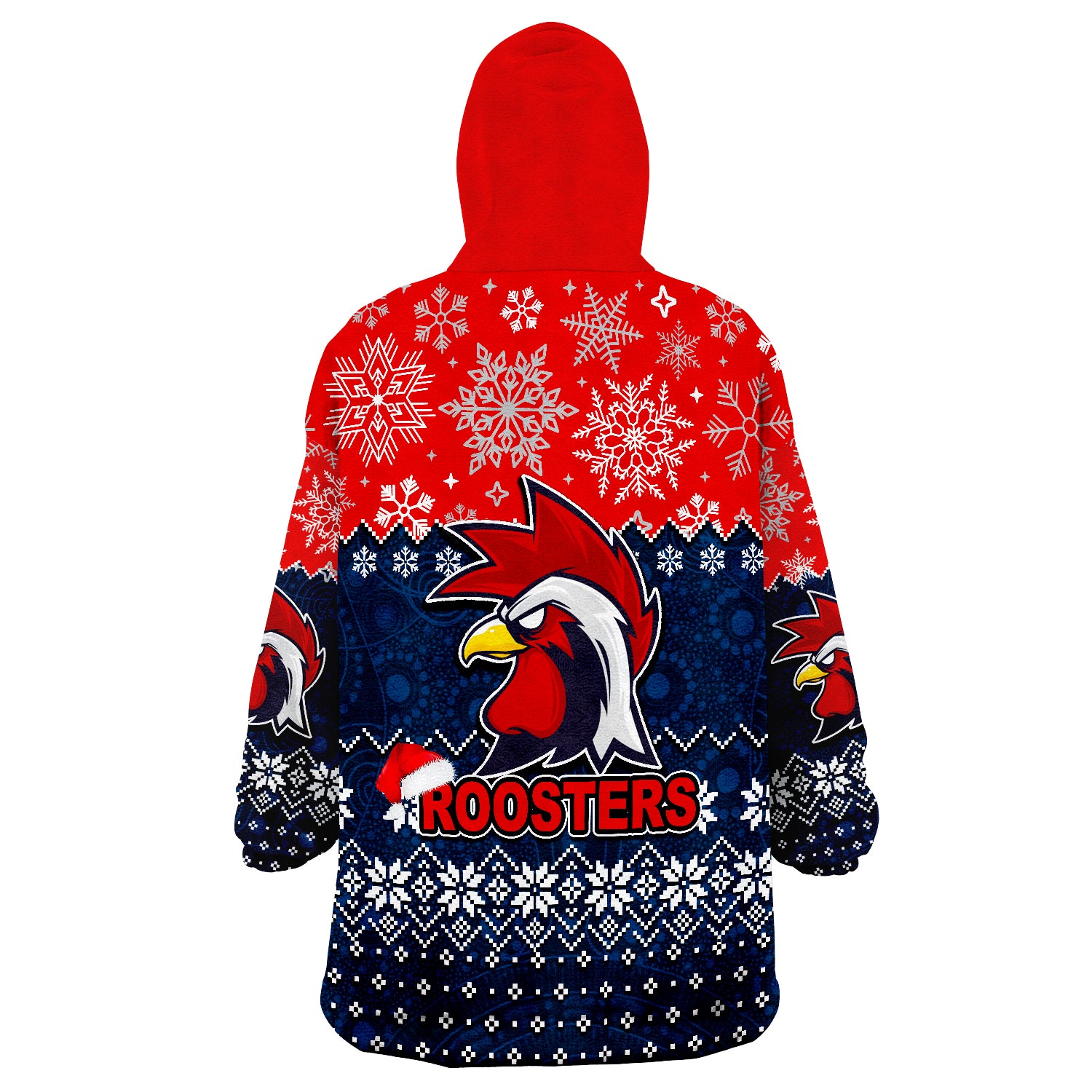 Roosters Rugby Christmas 2022 Wearable Blanket Hoodie - Vibe Hoodie Shop