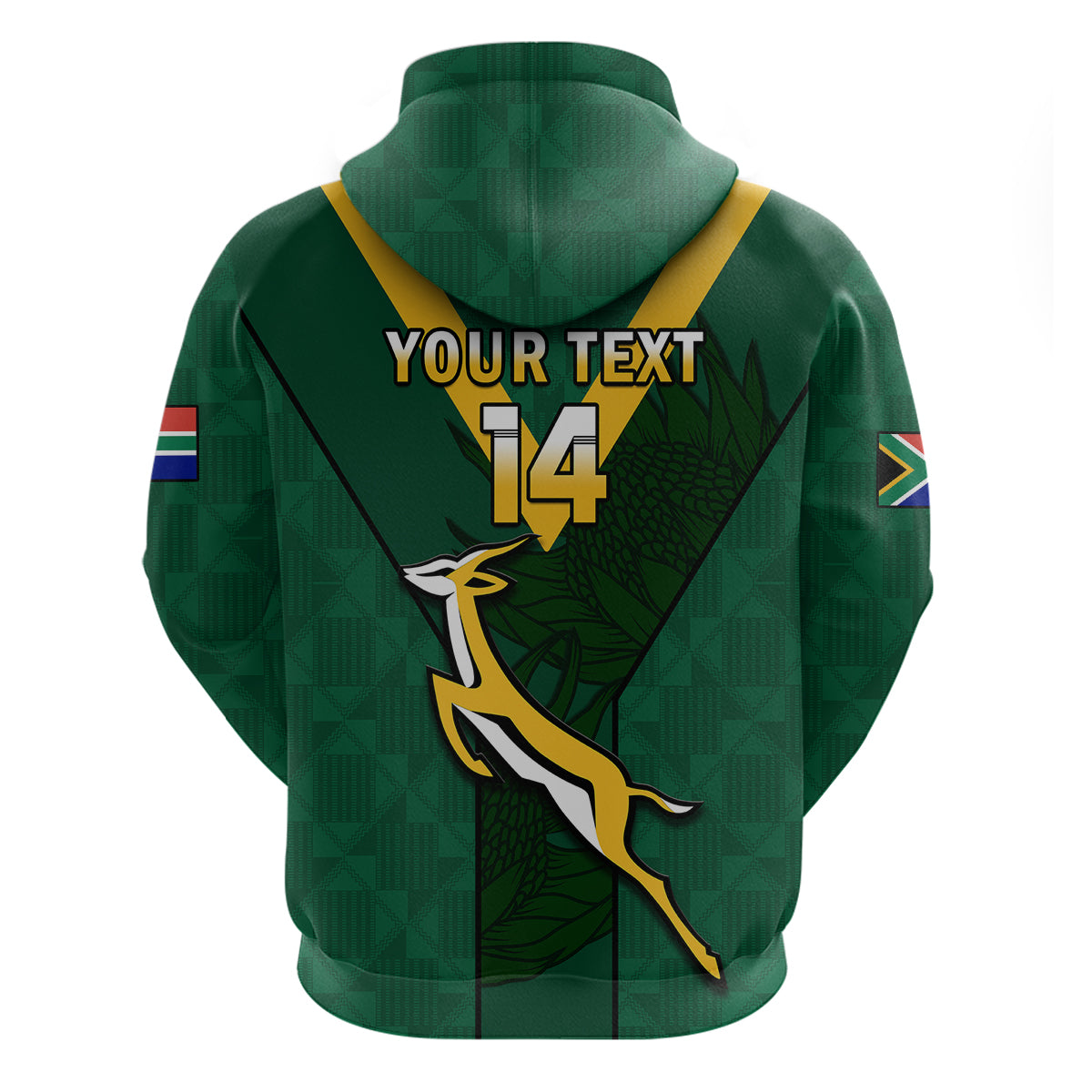 (Custom Text And Number) South Africa Rugby Go Blitzboks Sevens Hoodie - Vibe Hoodie Shop