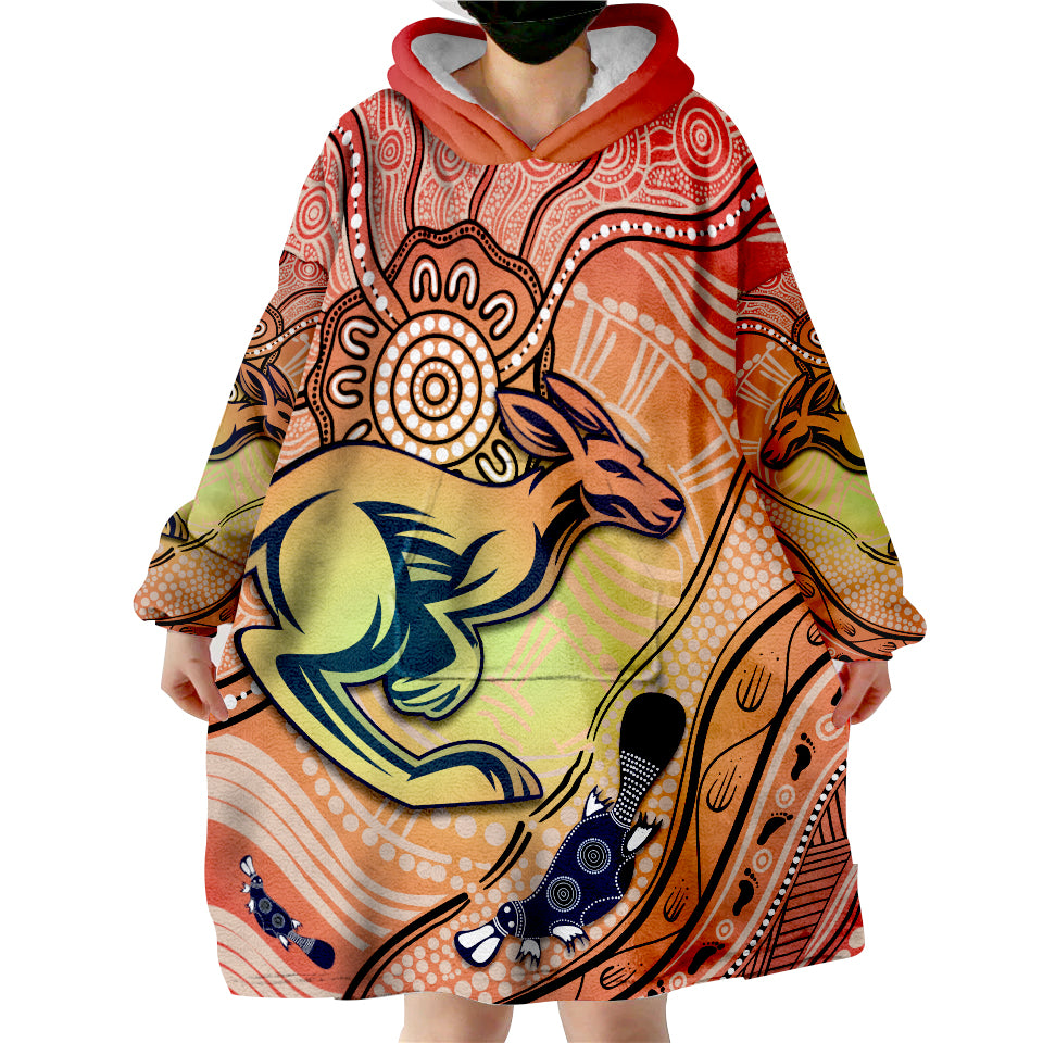 (Custom Personalised) Kangaroos Indigenous Beautiful Life Wearable Blanket Hoodie - Vibe Hoodie Shop