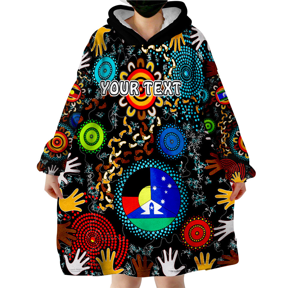 (Custom Personalised) Australia Aboriginal NAIDOC Wearable Blanket Hoodie - Vibe Hoodie Shop