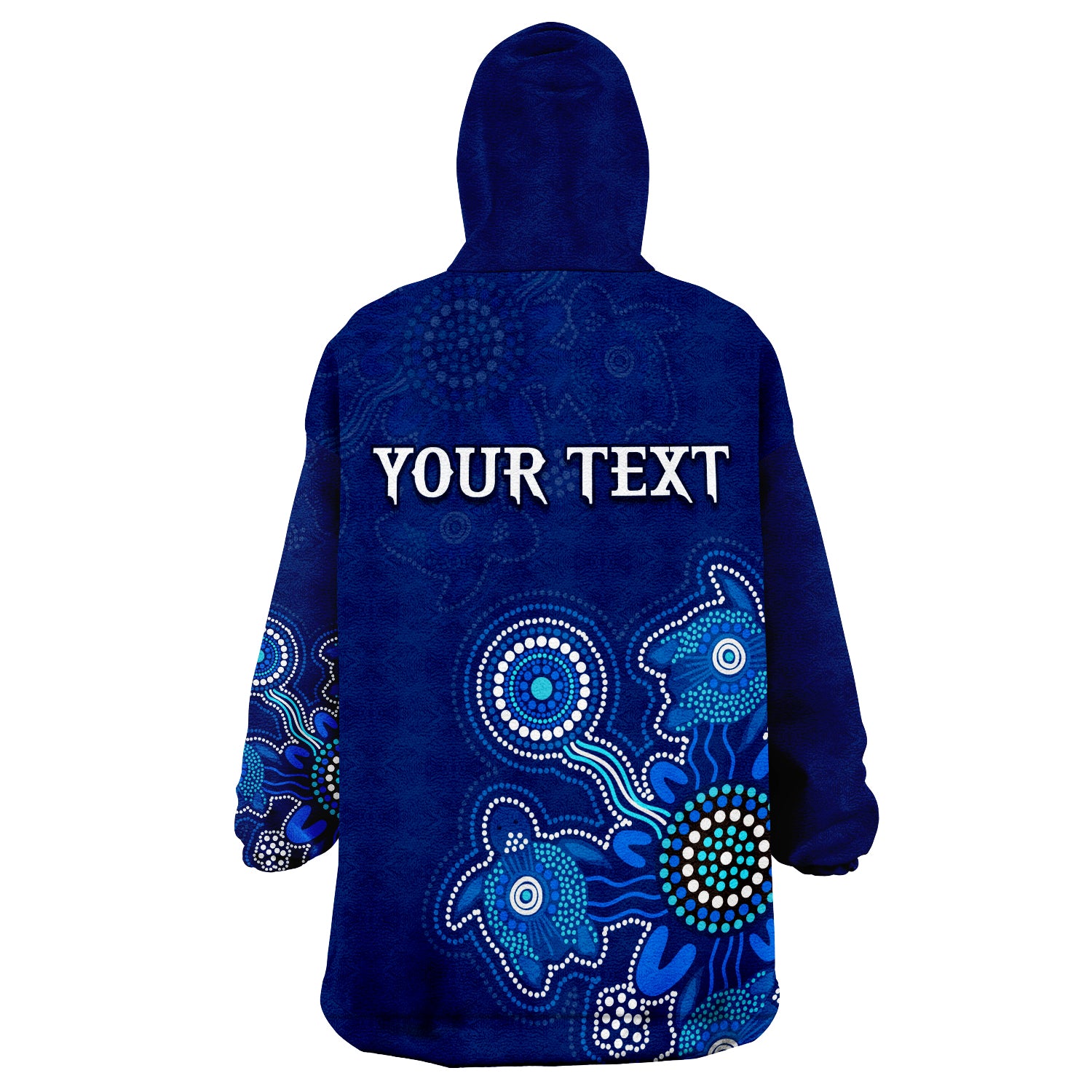 (Custom Personalised) Aboriginal Dot Turtles Victory Wearable Blanket Hoodie - Vibe Hoodie Shop