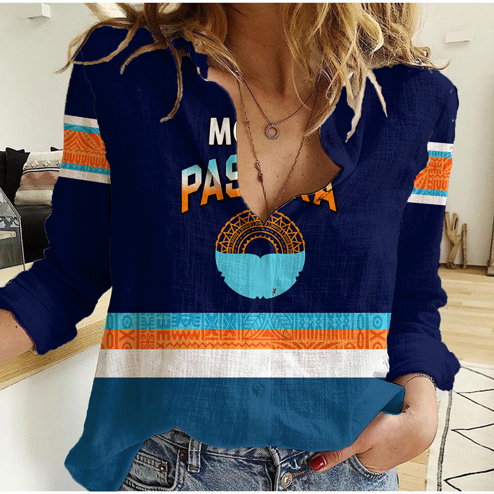 Moana Pasifika Super Rugby Tapa Pacific Island Special Style Women Casual Shirt - Vibe Hoodie Shop