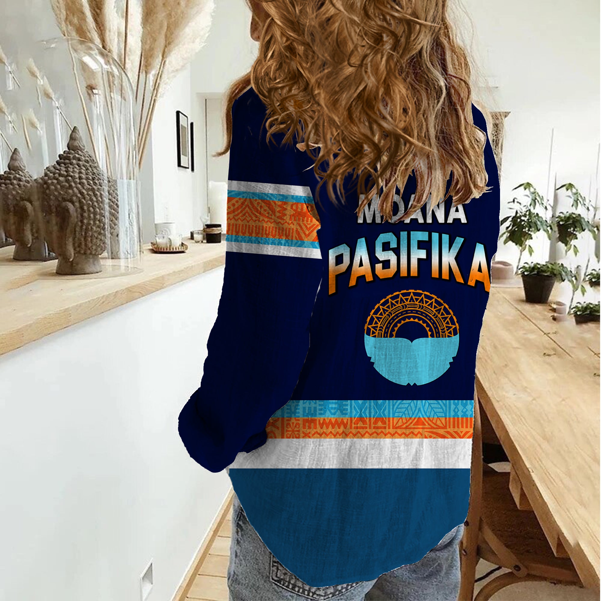 Moana Pasifika Super Rugby Tapa Pacific Island Special Style Women Casual Shirt - Vibe Hoodie Shop