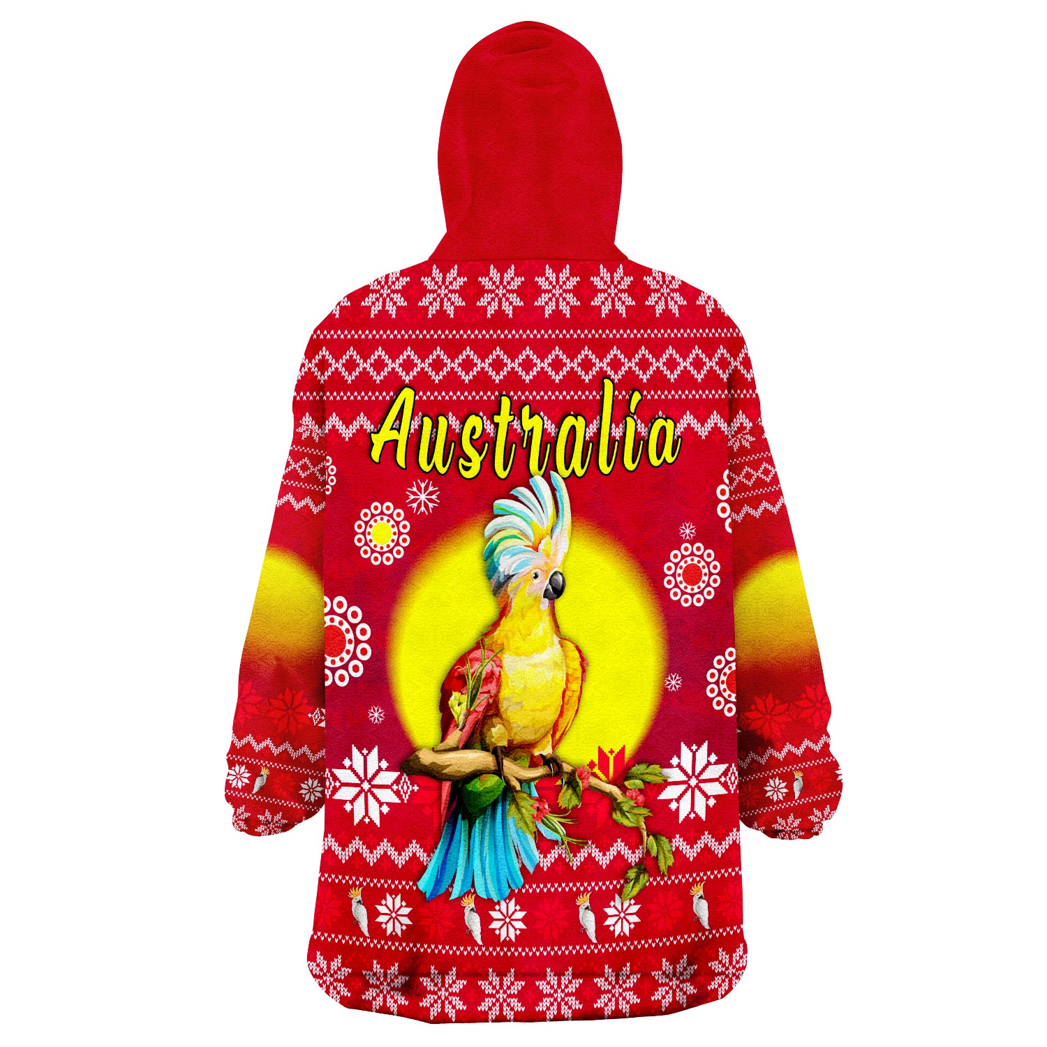 (Custom Personalised) Australia Christmas Be Loved Cockatoo Wearable Blanket Hoodie - Vibe Hoodie Shop