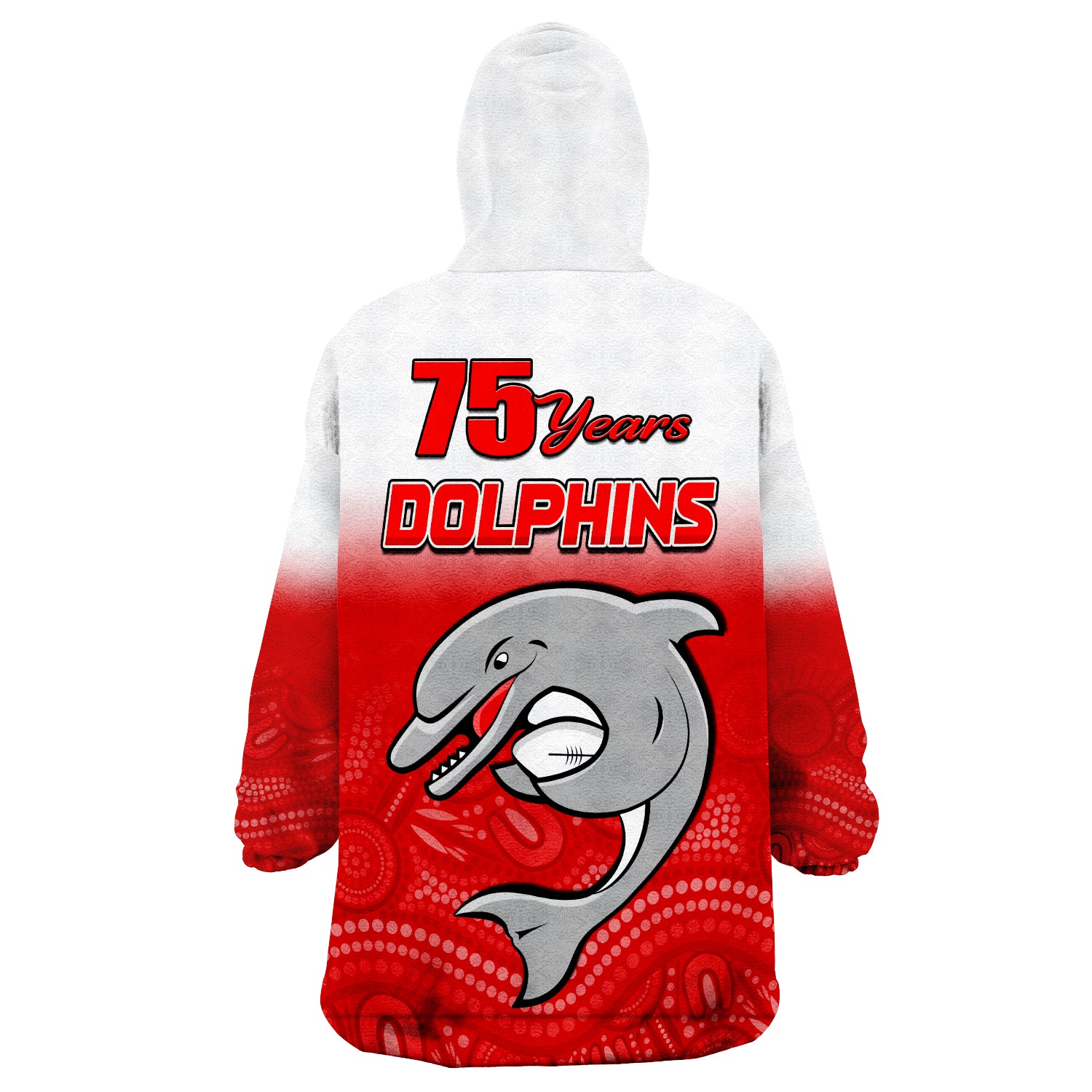 (Custom Personalised) Dolphins Rugby Aboriginal Polo Shirt 75th Anniversary Start Now Wearable Blanket Hoodie - Vibe Hoodie Shop