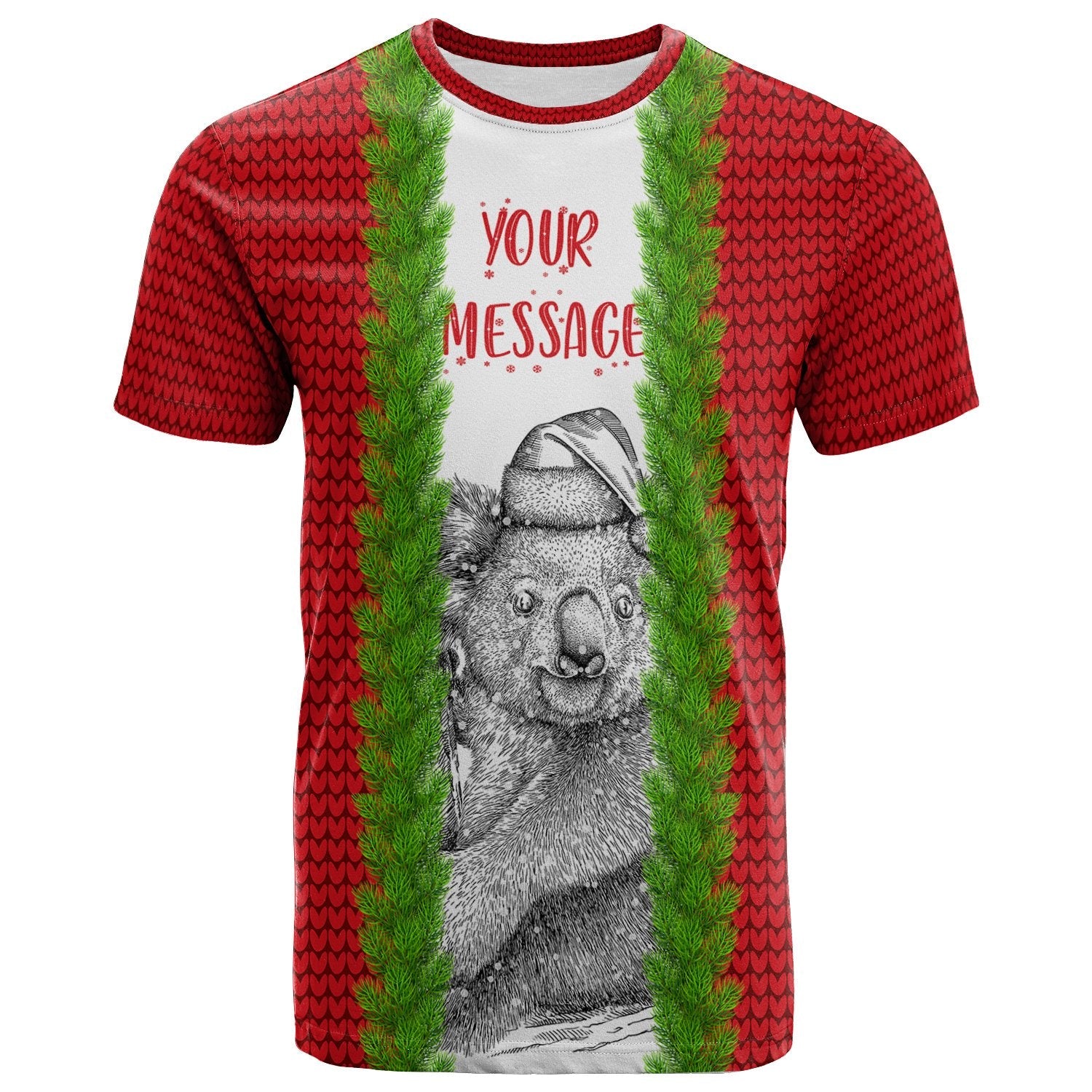 Custom Australia Christmas T shirt - Merry Christmas Koala - Vibe Hoodie Shop