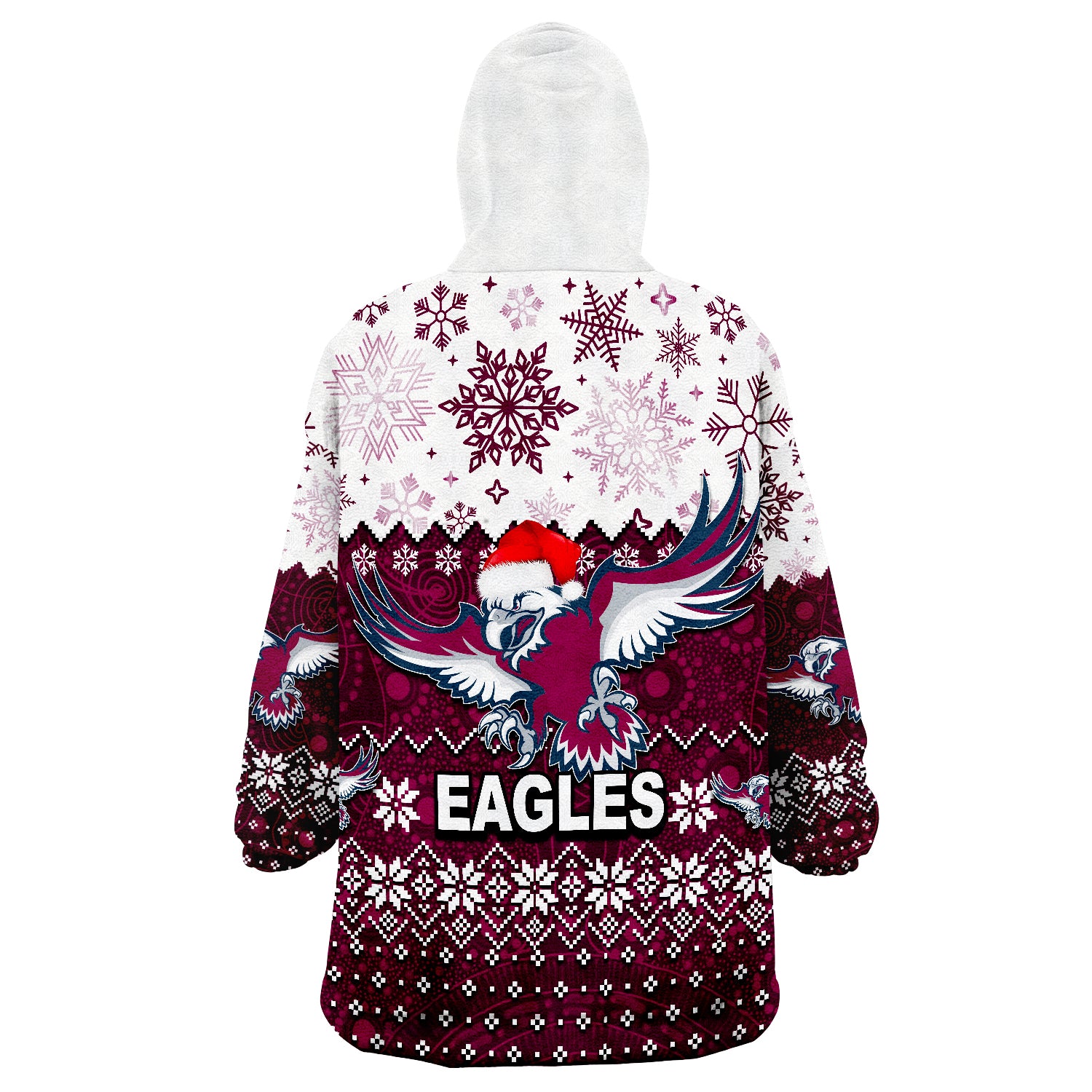 Eagles Rugby Christmas 2022 Wearable Blanket Hoodie - Vibe Hoodie Shop