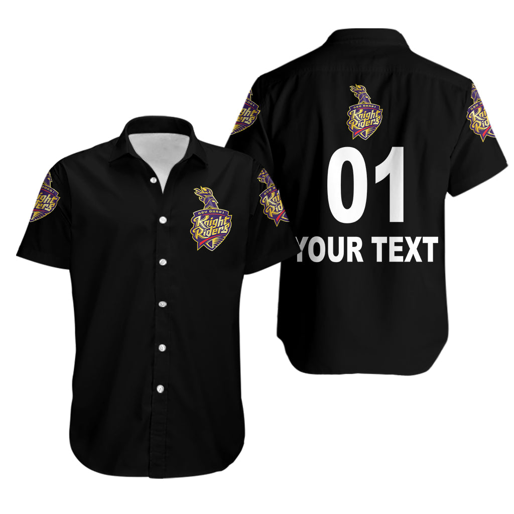 (Custom Personalised) Abu Dhabi Knight Riders ILT20 ADKR Cricket Simplified Vibes - Black Hawaiian Shirt - Vibe Hoodie Shop