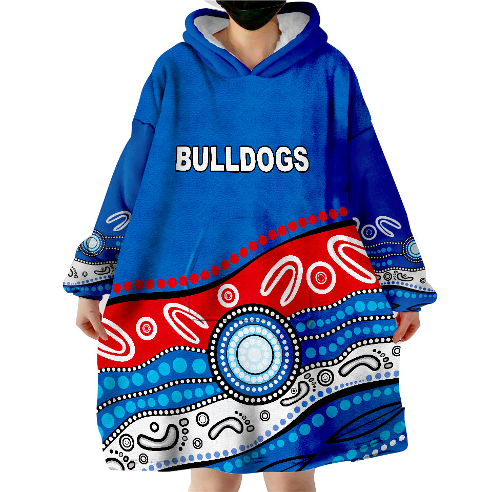 Bulldogs Indigenous Western Wearable Blanket Hoodie - Vibe Hoodie Shop