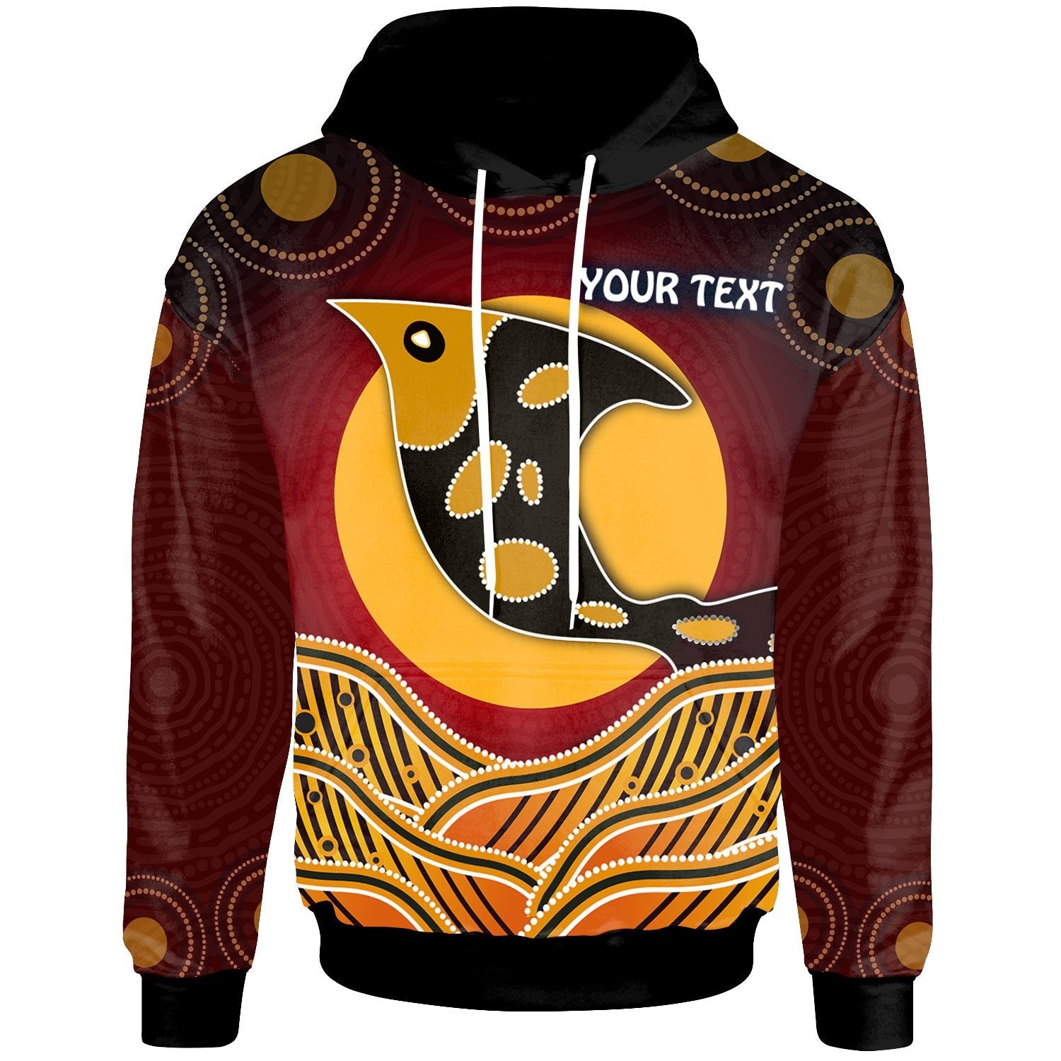 Personalised Hoodie - Aboriginal Dot Patterns Fish - Vibe Hoodie Shop