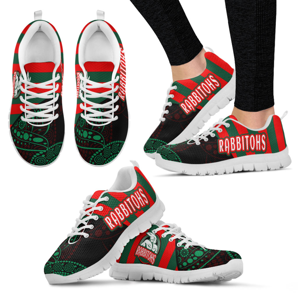 Rabbitohs Rugby Sneakers - Rabbitohs Super Style Sneakers - Vibe Hoodie Shop