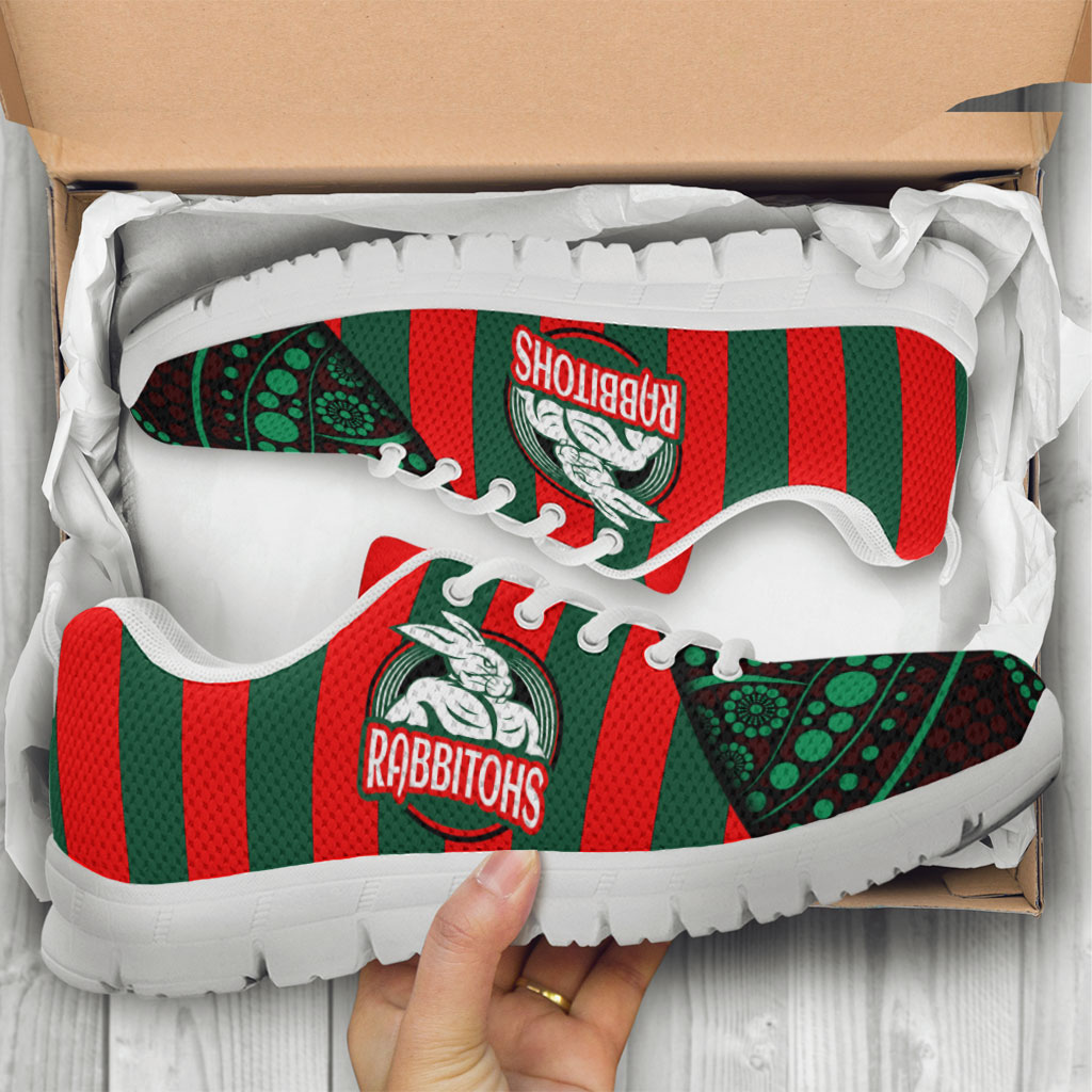 Rabbitohs Rugby Sneakers - Rabbitohs Super Style Sneakers - Vibe Hoodie Shop