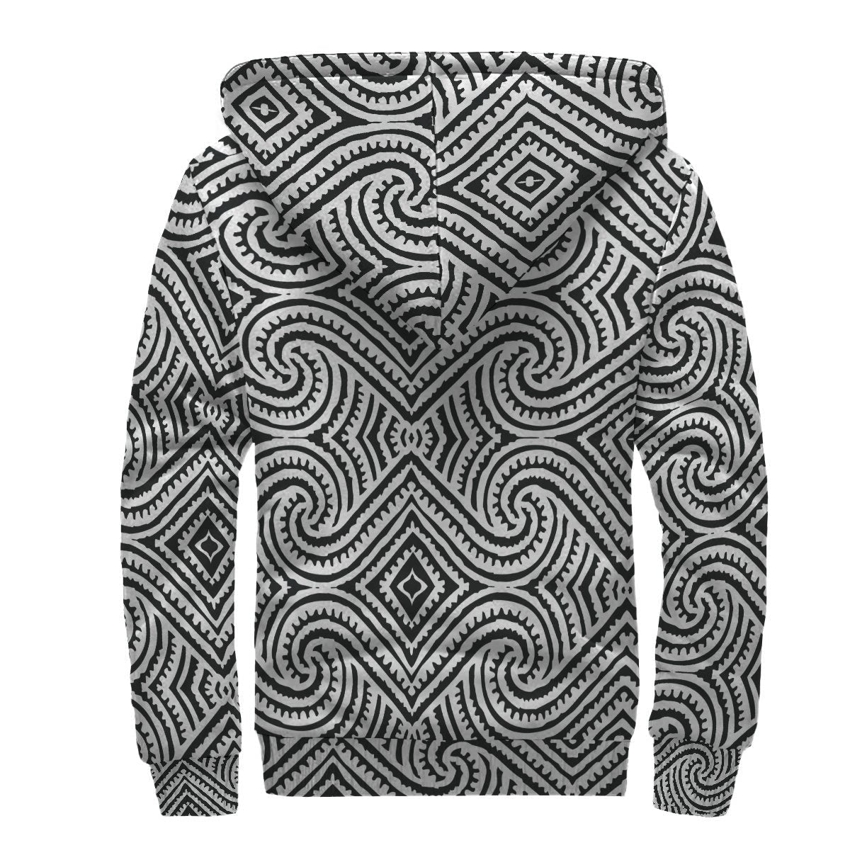 New Zealand Maori Pattern 16 Sherpa Hoodie - Vibe Hoodie Shop