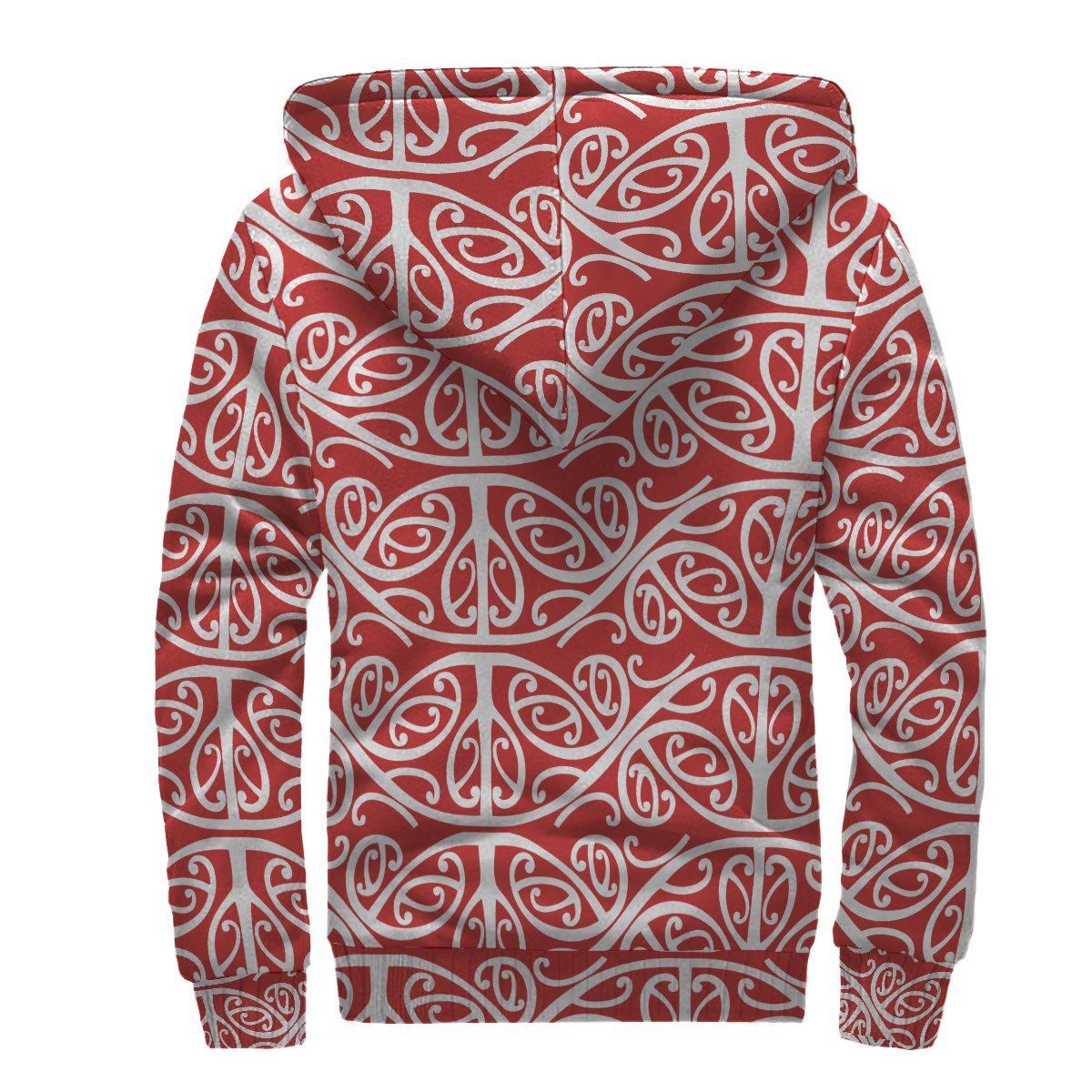 New Zealand Maori Pattern 17 Sherpa Hoodie - Vibe Hoodie Shop