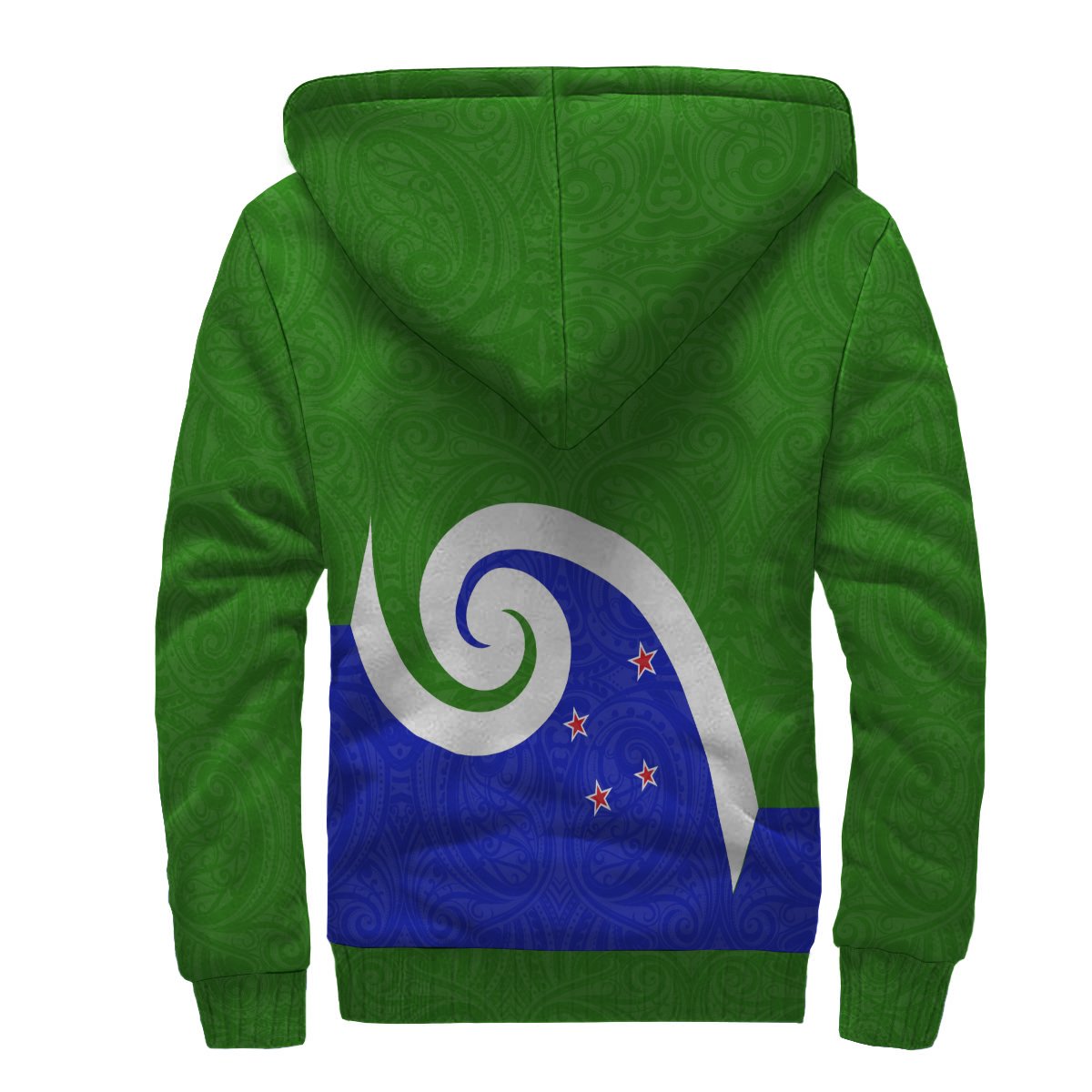 Koru Flag New Zealand Maori Sherpa Hoodie - Vibe Hoodie Shop