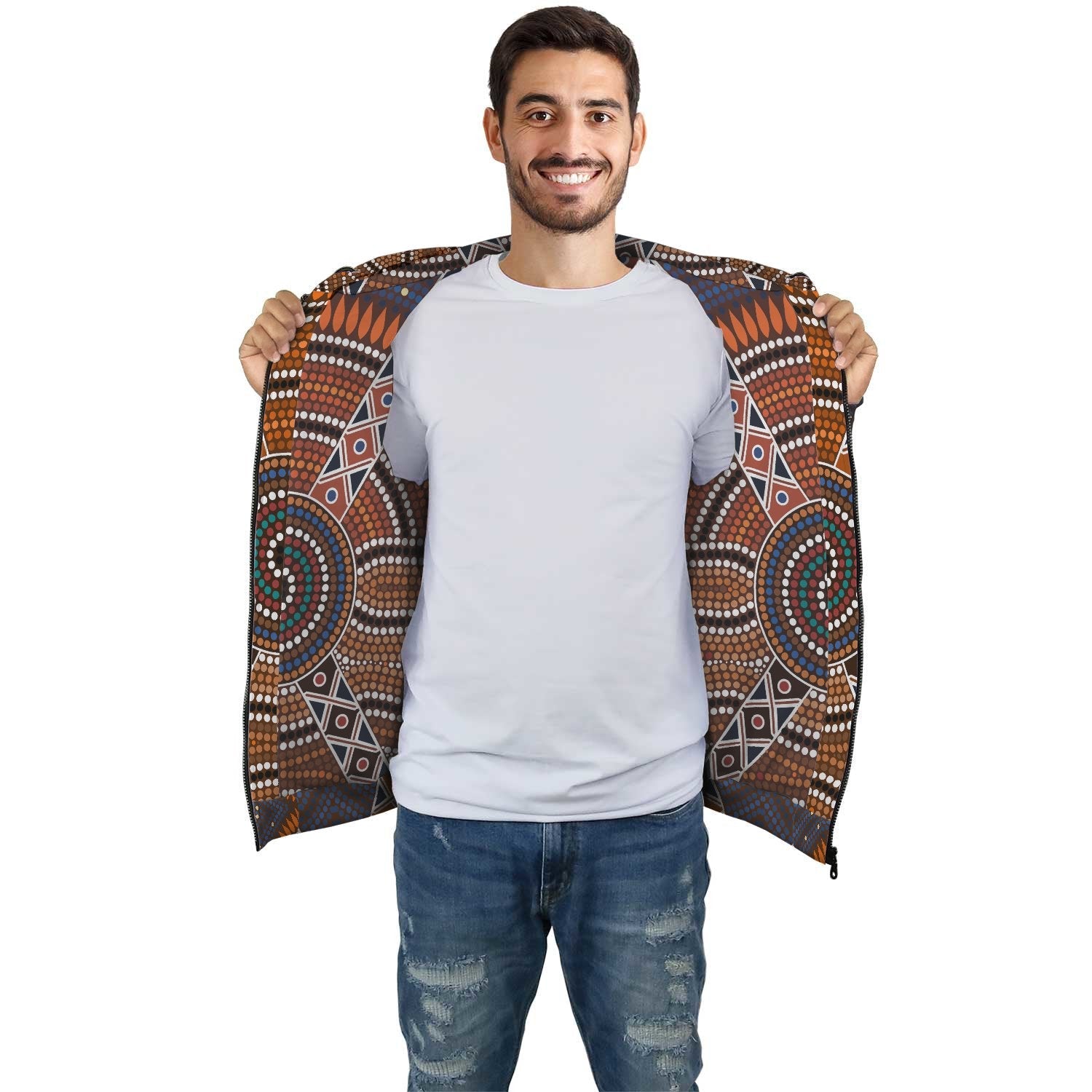 Aboriginal Hoodie, Circle Dot Painting Pullover - 01 - Vibe Hoodie Shop