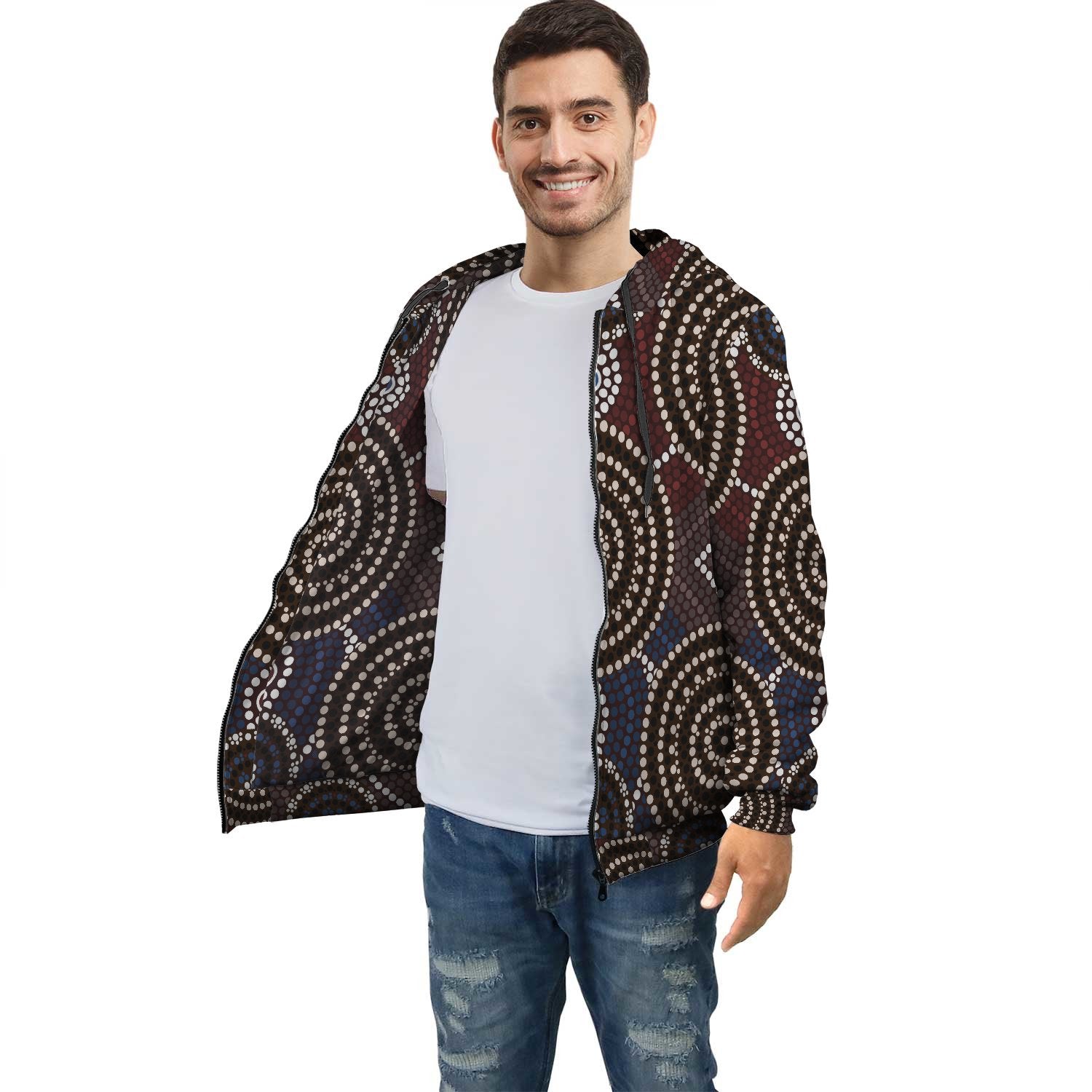 Aboriginal Hoodie, Circle Dot Painting Pullover - Vibe Hoodie Shop