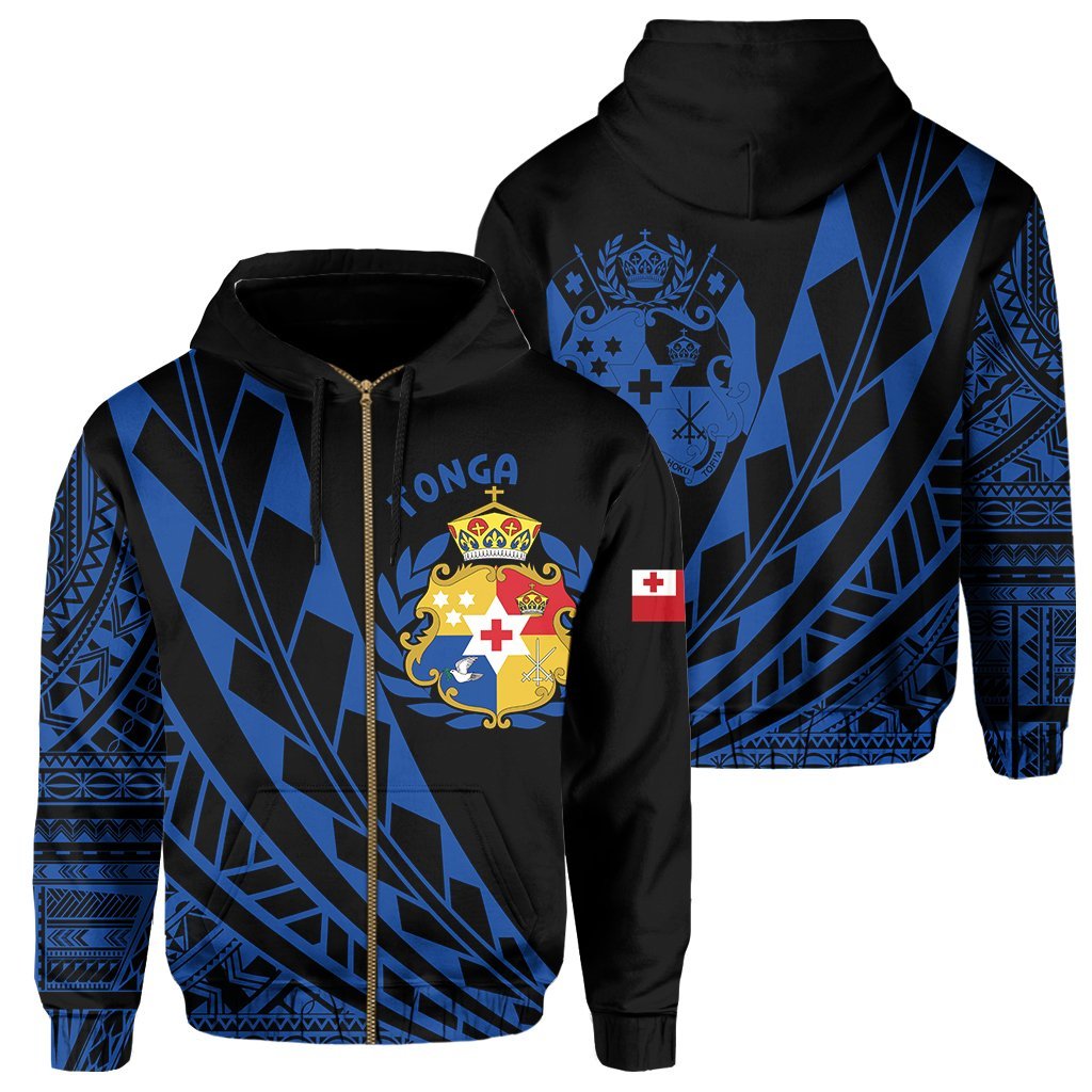 Tonga Zip Hoodie - Nesian Blue - Vibe Hoodie Shop