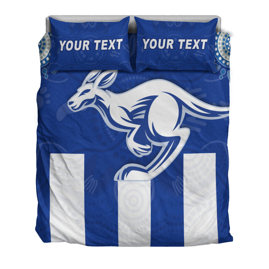 (Custom Personalised) Roos Football North Melbourne Bedding Set Simple Indigenous - Vibe Hoodie Shop