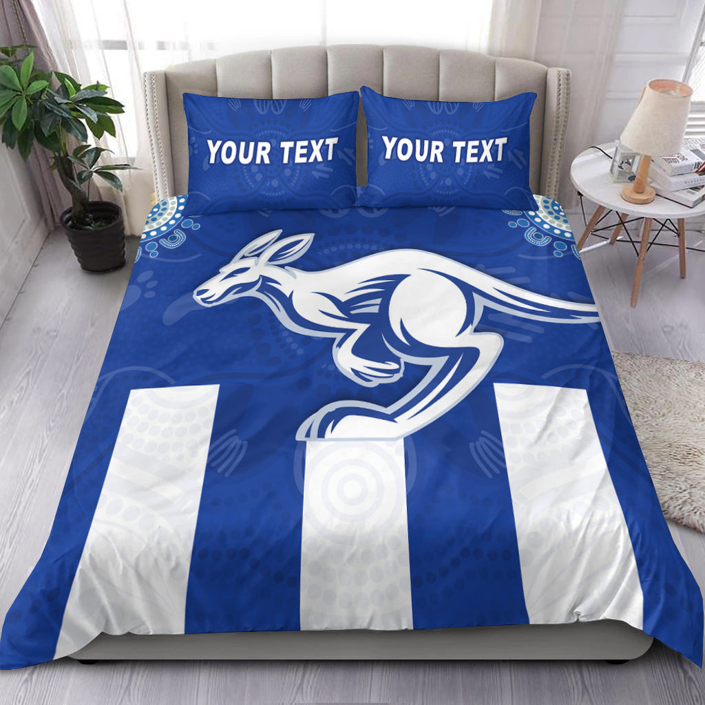 (Custom Personalised) Roos Football North Melbourne Bedding Set Simple Indigenous - Vibe Hoodie Shop