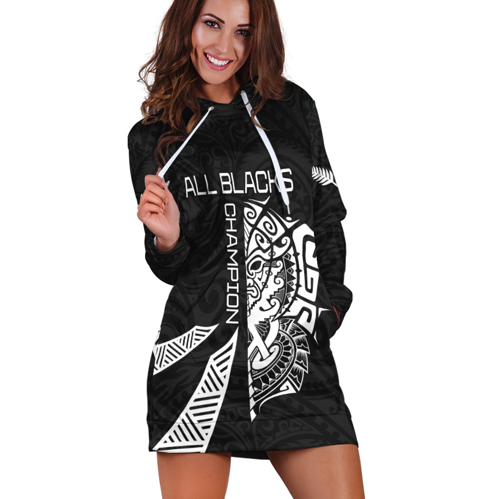 New Zealand Rugby Hoodie Dress Haka All Black mix Ta Moko - Vibe Hoodie Shop