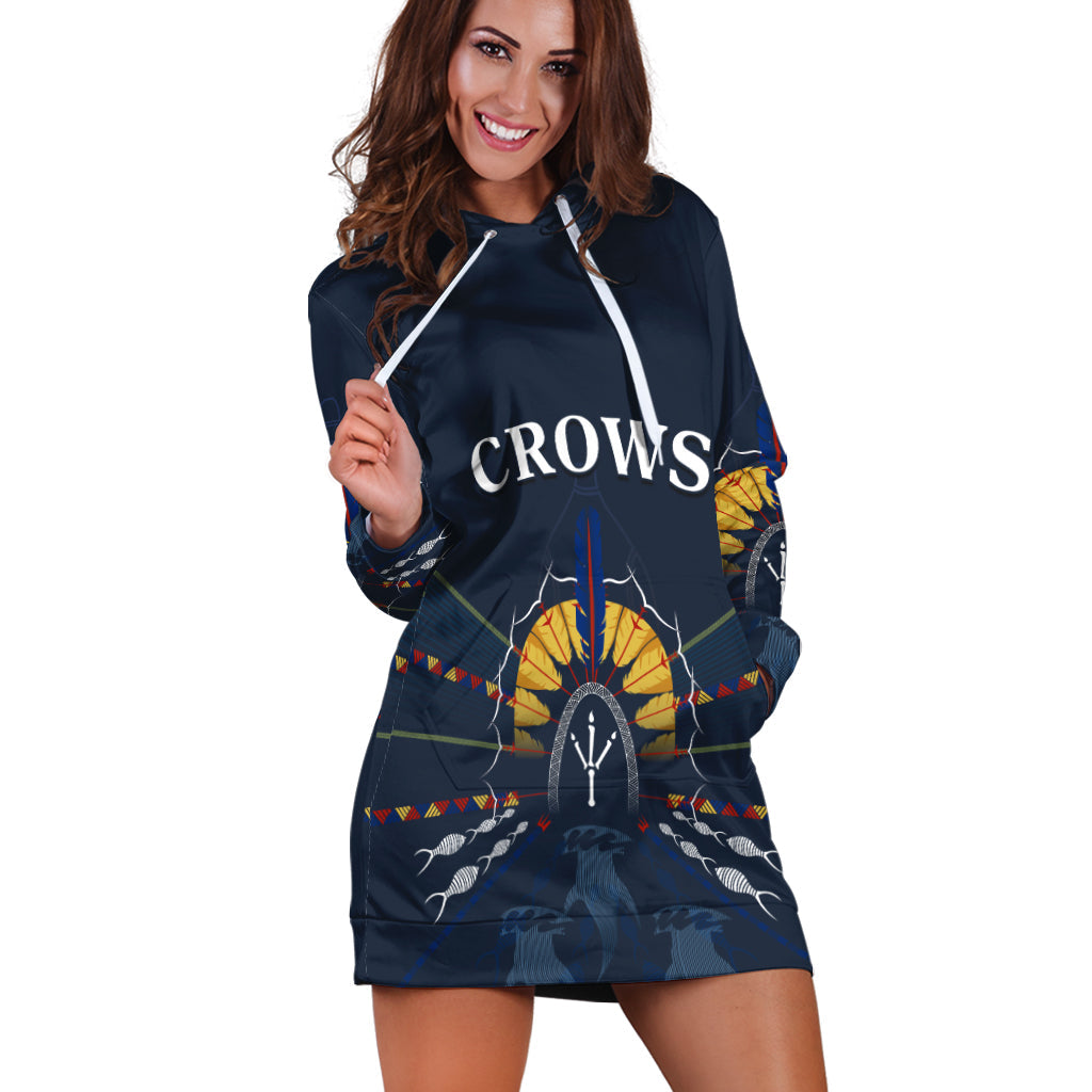 (Custom Personalised) The Crows Hoodie Dress Indigenous Adelaide Football - Vibe Hoodie Shop