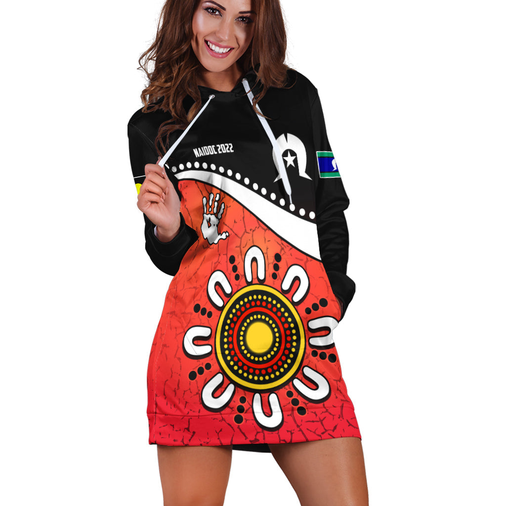 NAIDOC Week 2022 Hoodie Dress Torres Strait Islanders Version Red Aboriginal The Dhari - Vibe Hoodie Shop