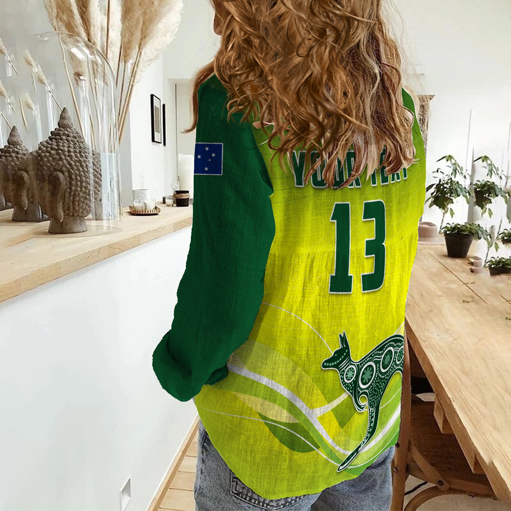 (Custom Text and Number) Cricket Australia Women Casual Shirt Simple Style - Vibe Hoodie Shop