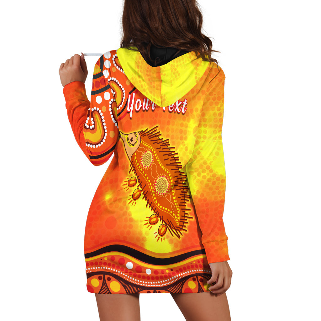 (Custom Personalised) Echidna Aboriginal Hoodie Dress Australian Animal - Vibe Hoodie Shop