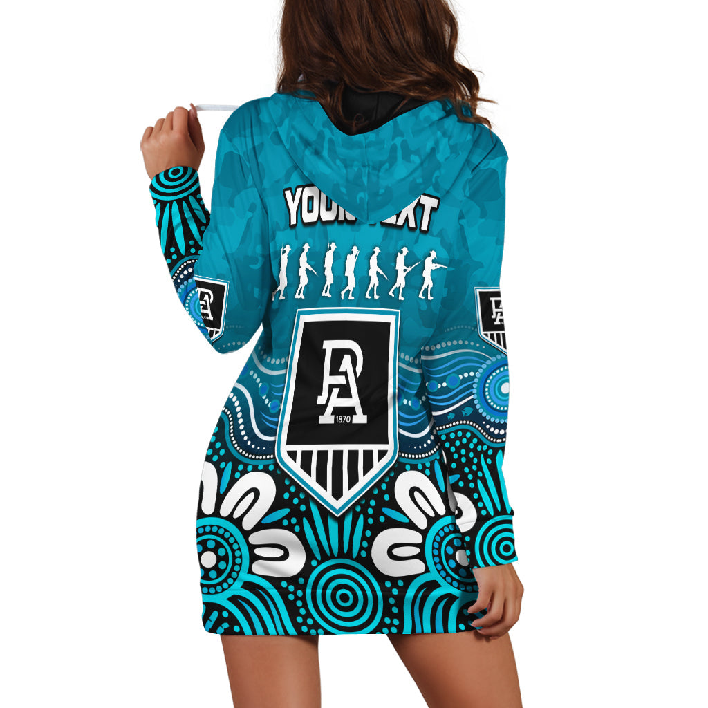 (Custom Personalised) Power ANZAC 2022 Hoodie Dress Port Adelaide Aboriginal Remember Them - Vibe Hoodie Shop