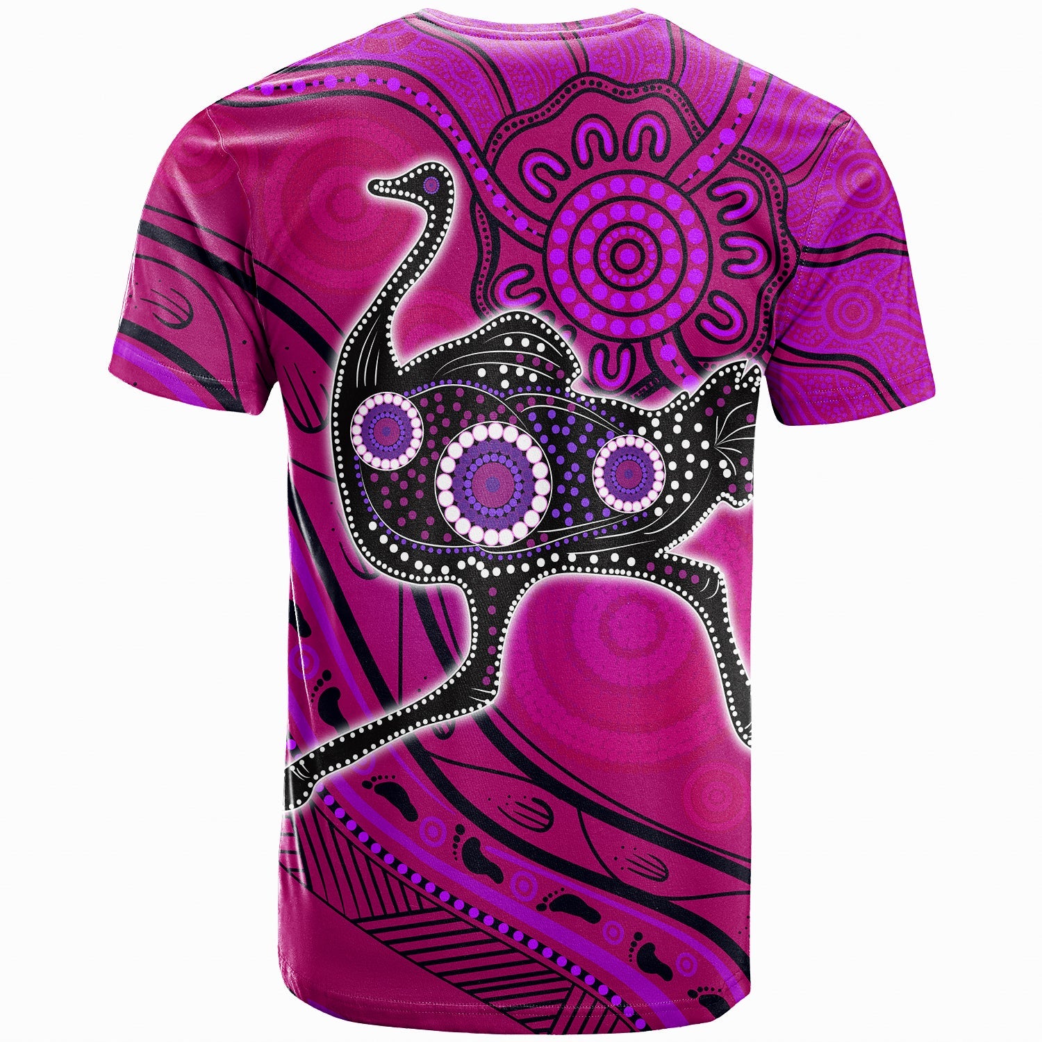 Aboriginal NAIDOC Week 2021 Purple Turtle Ostrich T shirt - LT20 - Vibe Hoodie Shop