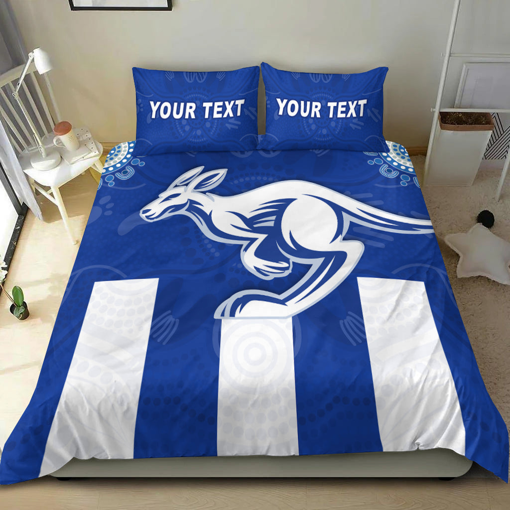 (Custom Personalised) Roos Football North Melbourne Bedding Set Simple Indigenous - Vibe Hoodie Shop