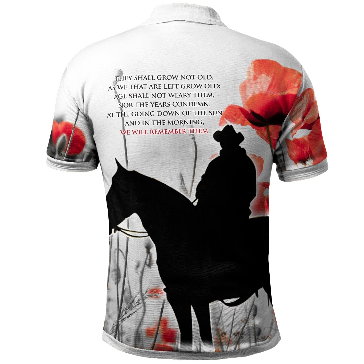 ANZAC Lest We Forget Polo Shirts - Australian Light Horse - Vibe Hoodie Shop