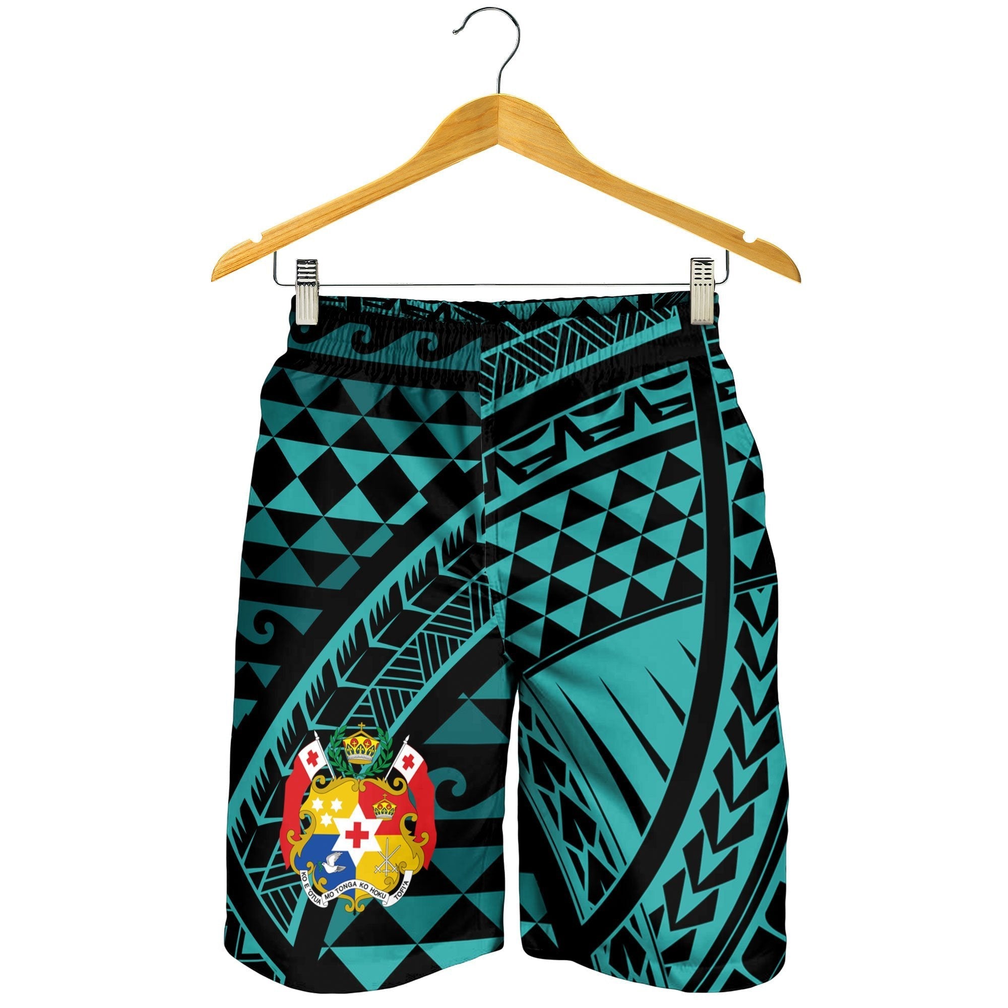 Tonga Men's Shorts - Tribal Seamless Pattern - Vibe Hoodie Shop