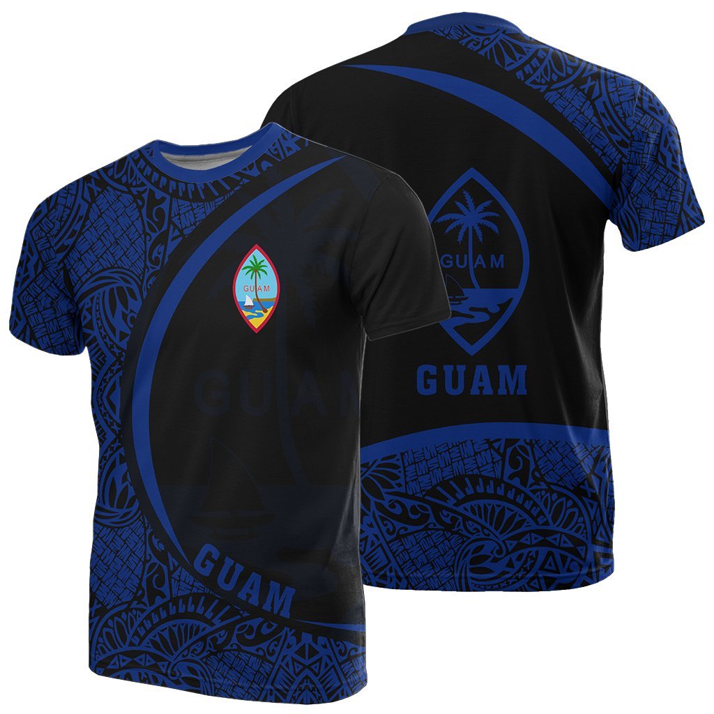 Guam Micronesia T shirt Blue - Round Style - Vibe Hoodie Shop