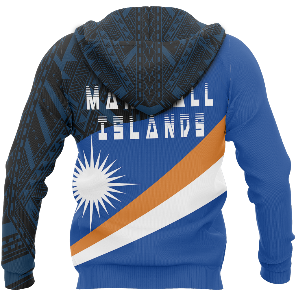 Marshall Islands Flag Curve Concept Pullover Hoodie - Vibe Hoodie Shop