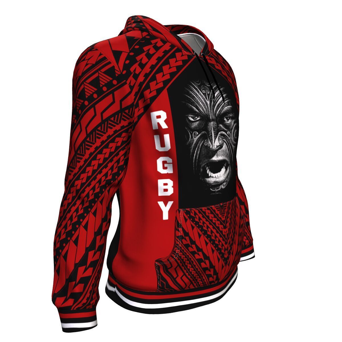Rugby Haka Face New Zealand Hoodie - Vibe Hoodie Shop