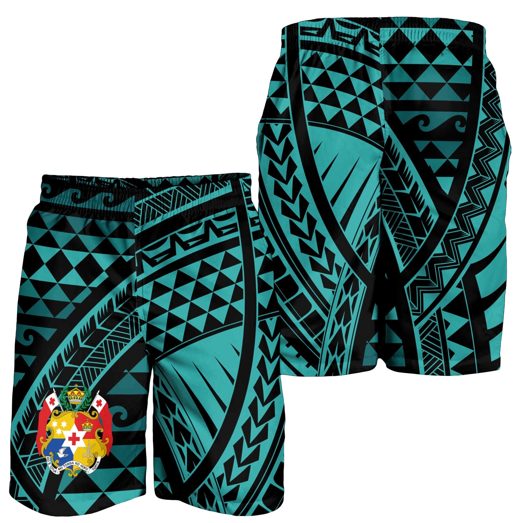 Tonga Men's Shorts - Tribal Seamless Pattern - Vibe Hoodie Shop