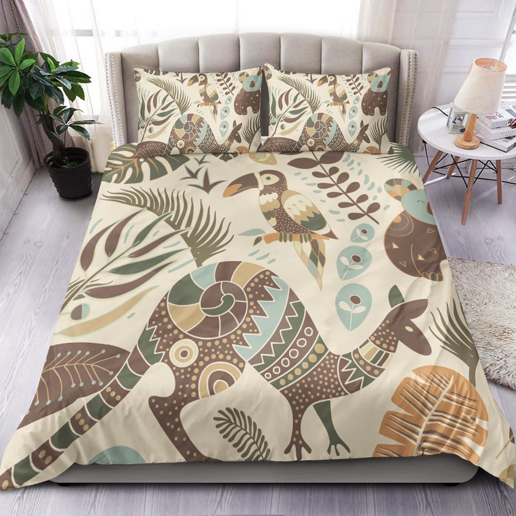 Aboriginal Bedding Set - Australian Animals - Vibe Hoodie Shop