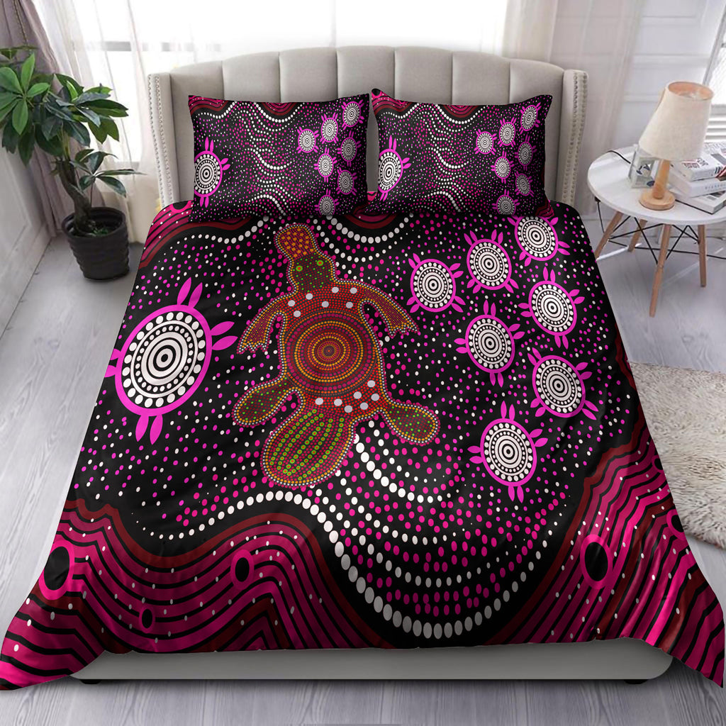 Australia Indigenous Bedding Set - Aboriginal inspired Plapytus dreaming - Vibe Hoodie Shop