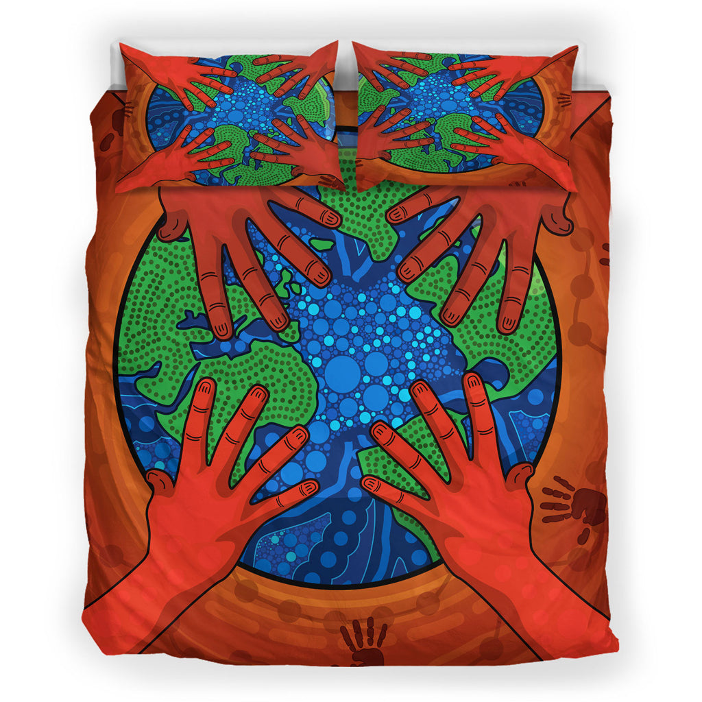 Australia Indigenous Bedding Set - Save the planet together - Vibe Hoodie Shop
