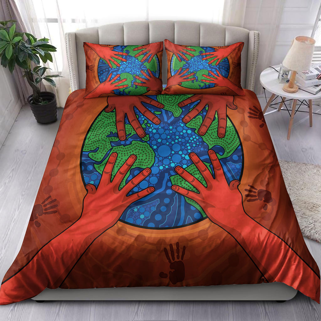 Australia Indigenous Bedding Set - Save the planet together - Vibe Hoodie Shop