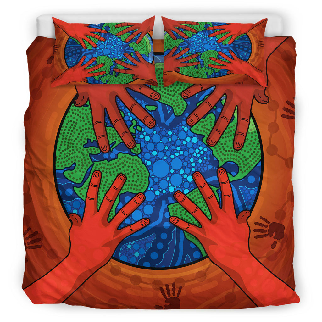 Australia Indigenous Bedding Set - Save the planet together - Vibe Hoodie Shop