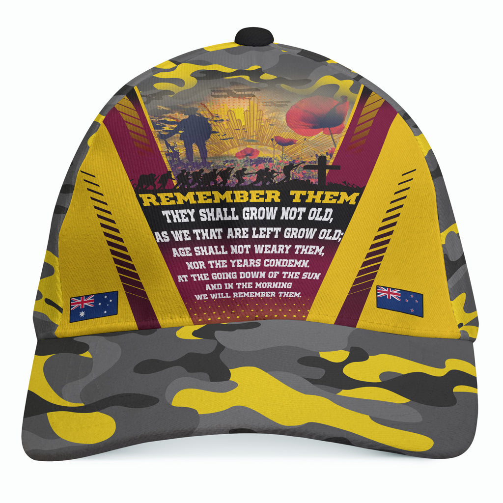 Australia Anzac Camo Cap - Anzac Poem Lest We Forget Cap - Vibe Hoodie Shop